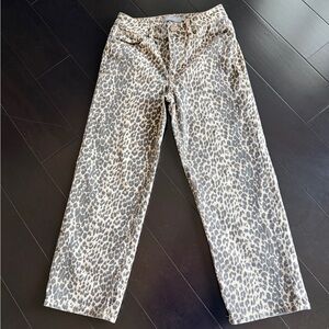 Just USA Leopard Print Straight Leg Jean | Size 27P